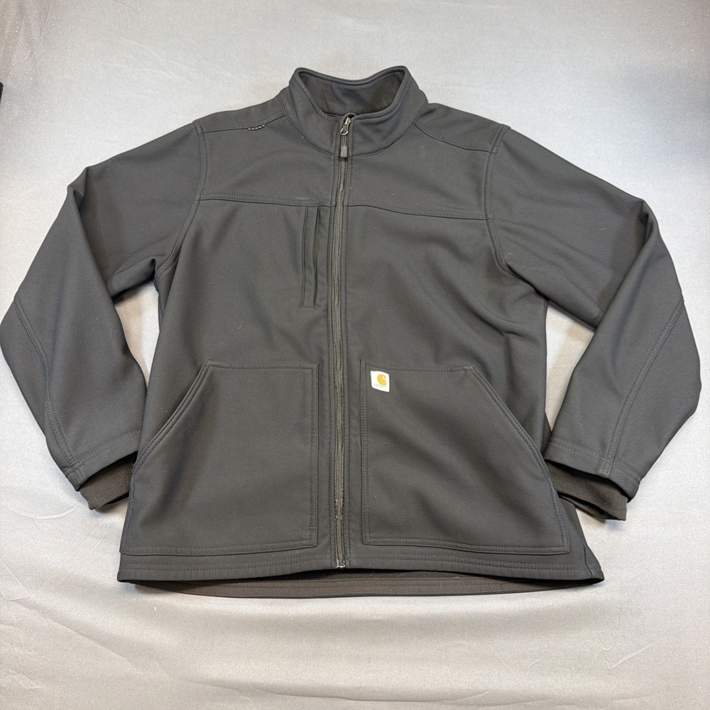 Carhartt Modern Fit Softshell Jacket Gray Full Zip Fleece Lined Large